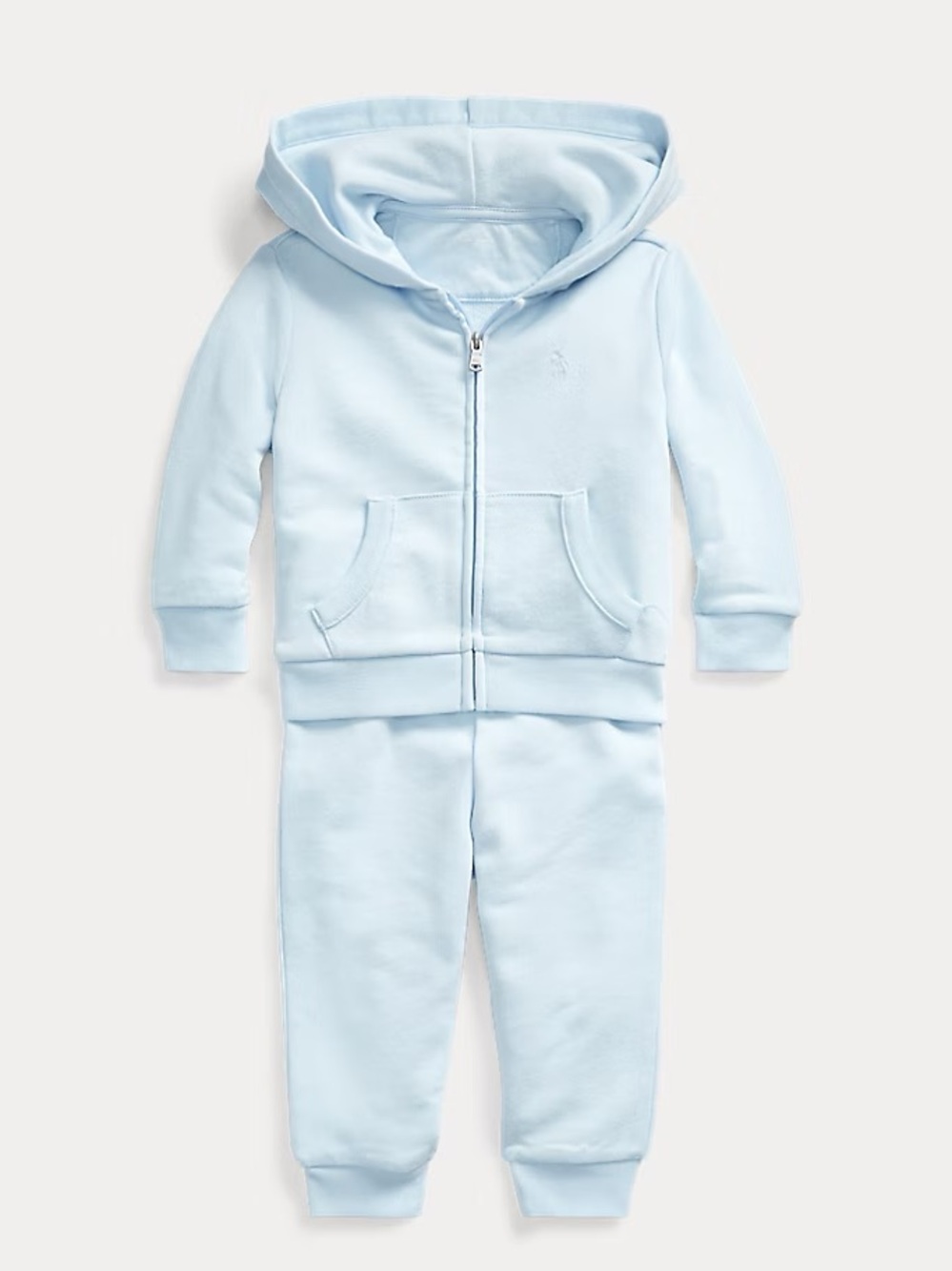 Ralph Lauren Track Suit 6M Light Blue Baby Hoodie & Jogger Set